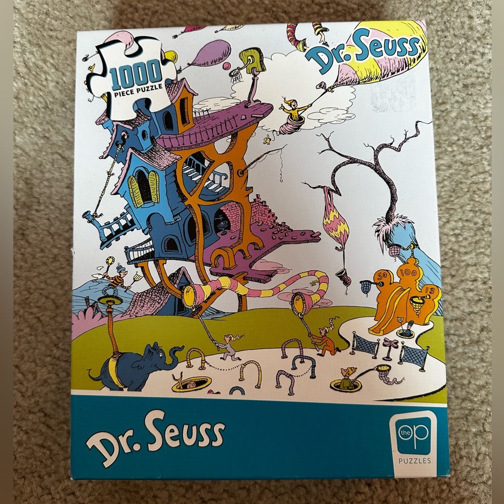 Dr. Seuss USAopoly 1000 Pc Jigsaw Puzzle “Oh, the Places You’ll Go!” COMPLETE